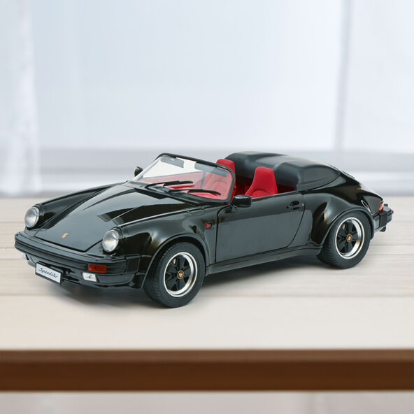Porsche 911 Speedster modelauto (schaal 1:12), zwart