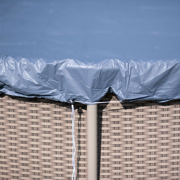 Piscina Elite Frame, estilo rattan, Ø 457 cm