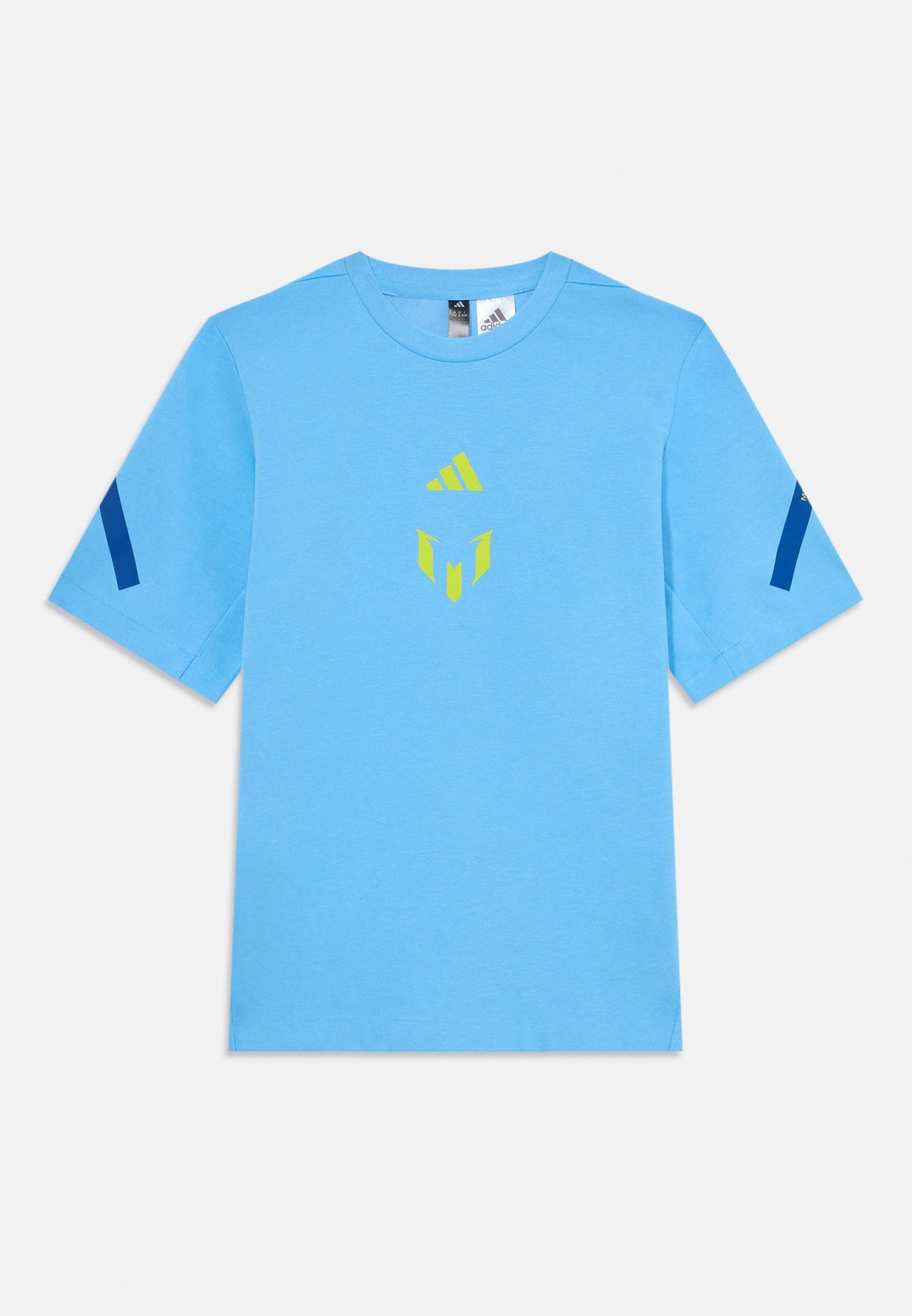 adidas Performance MESSI TEE YOUTH UNISEX - T-shirt met print - semi-blauw/semi-zonnig geel