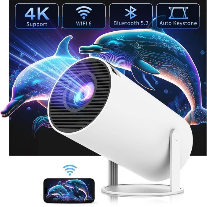 Portable Video Projector - 4K - 1600 Lumens - WiFi 2.4/5G - Bluetooth 5.2
