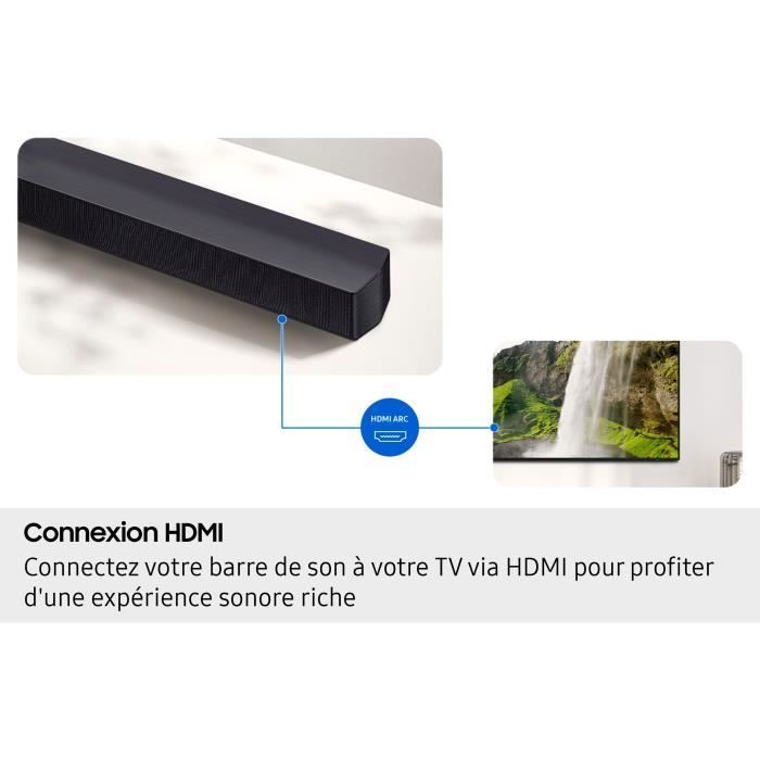 SAMSUNG HW-B450F/ZN - Barre de son Series 2.1ch - Caisson sans fil 6,5'' - Adaptative Sound Lite