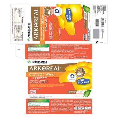 Doplněk stravy Arkoreal pro energii a obranu s vitamíny, 20 ampulí.