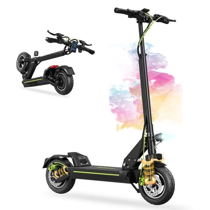 D5 Trotinette Electrique,Autonomie 30-45km, 45km/h,PIC 800W,48V 10.4Ah, Amortissement par ressort, écran LED, TODIMART