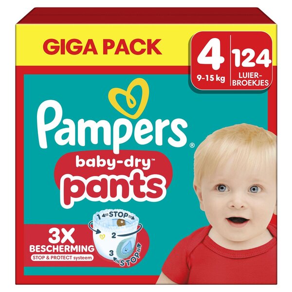 Pampers Baby-Dry Pants koko 4 vaippahousut<br>koko 4 (9-15kg), 124 kpl