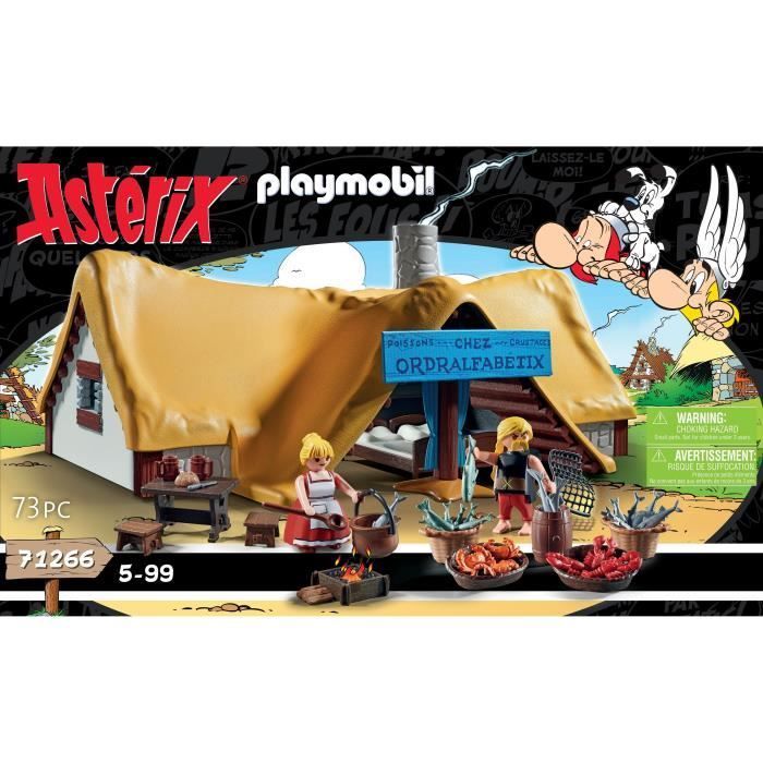 PLAYMOBIL 71266 Asterix Ordralfabetix's Hut, Asterix's Dorp, Verzamelbaar Speelgoed, Leeftijd 5+