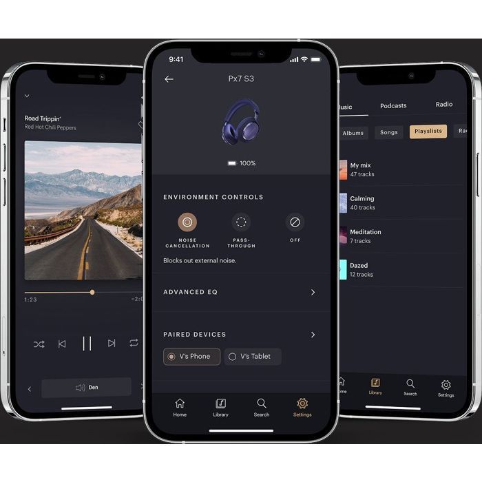Cuffie circumaurali - Bowers & Wilkins - Px7 S3 - Bluetooth - Cancellazione attiva del rumore - Blu indaco