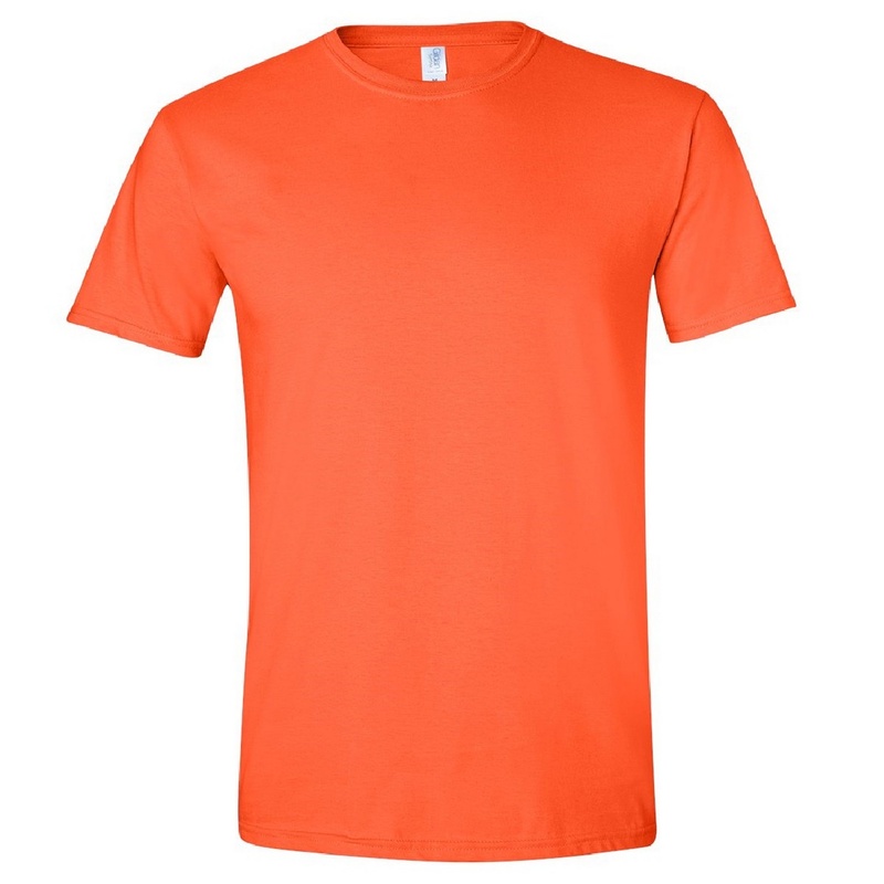  Tricou simplu moale cu mânecă scurtă, 100% bumbac gros, Gildan