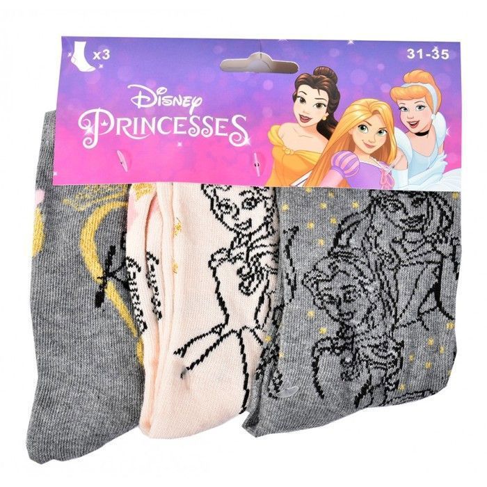 Calzini da bambina con licenza ufficiale - Confezione a sorpresa da 12 paia - Le Principesse