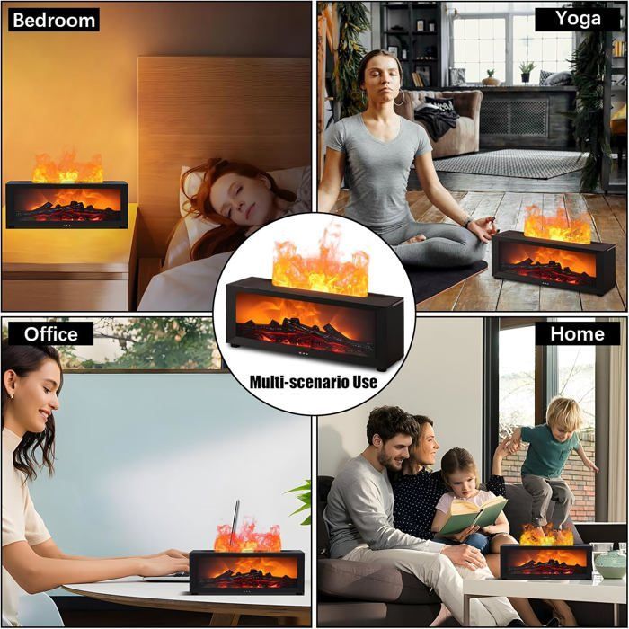 Luchtbevochtigers - Aromadiffusers - Vlamdiffuser - Diffuser met 7-kleurenlicht - Ultra Home