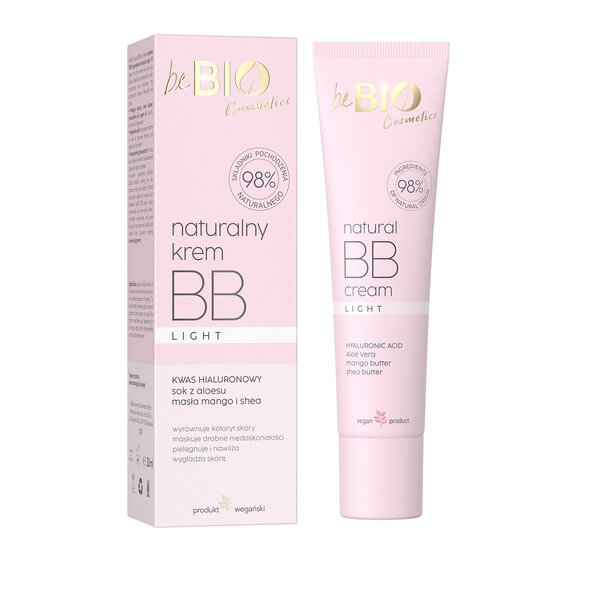 beBIO Přírodní BB krém na obličej - lehký 30ml