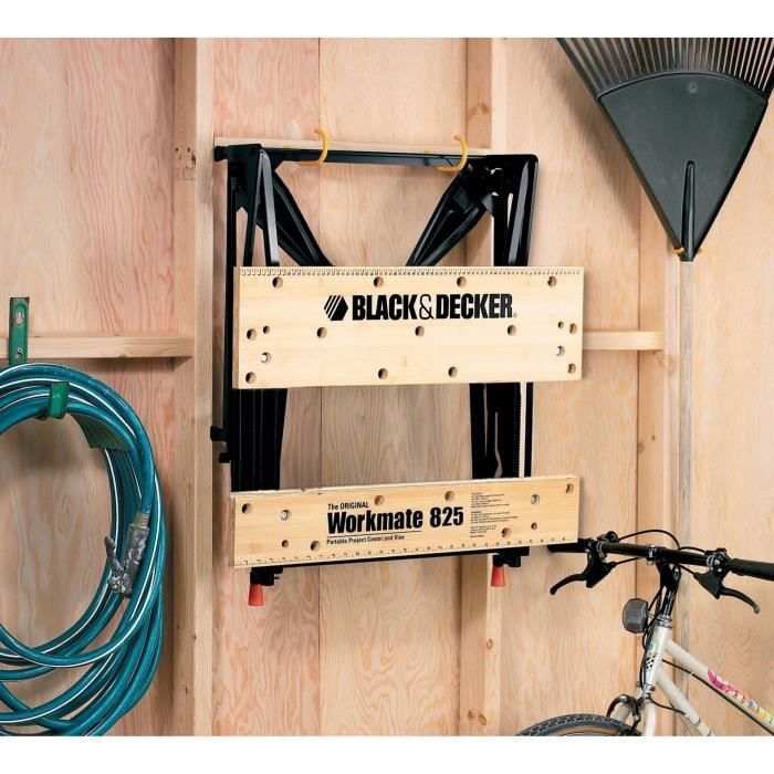 Folding workbench vise - BLACK+DECKER - WM825-XJ - hand clamping - maximum load 250 kg
