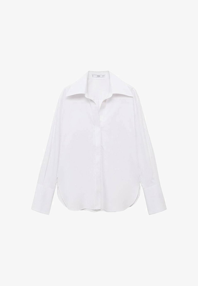 Mango Bluse mit Knopfleiste – cremeweiß