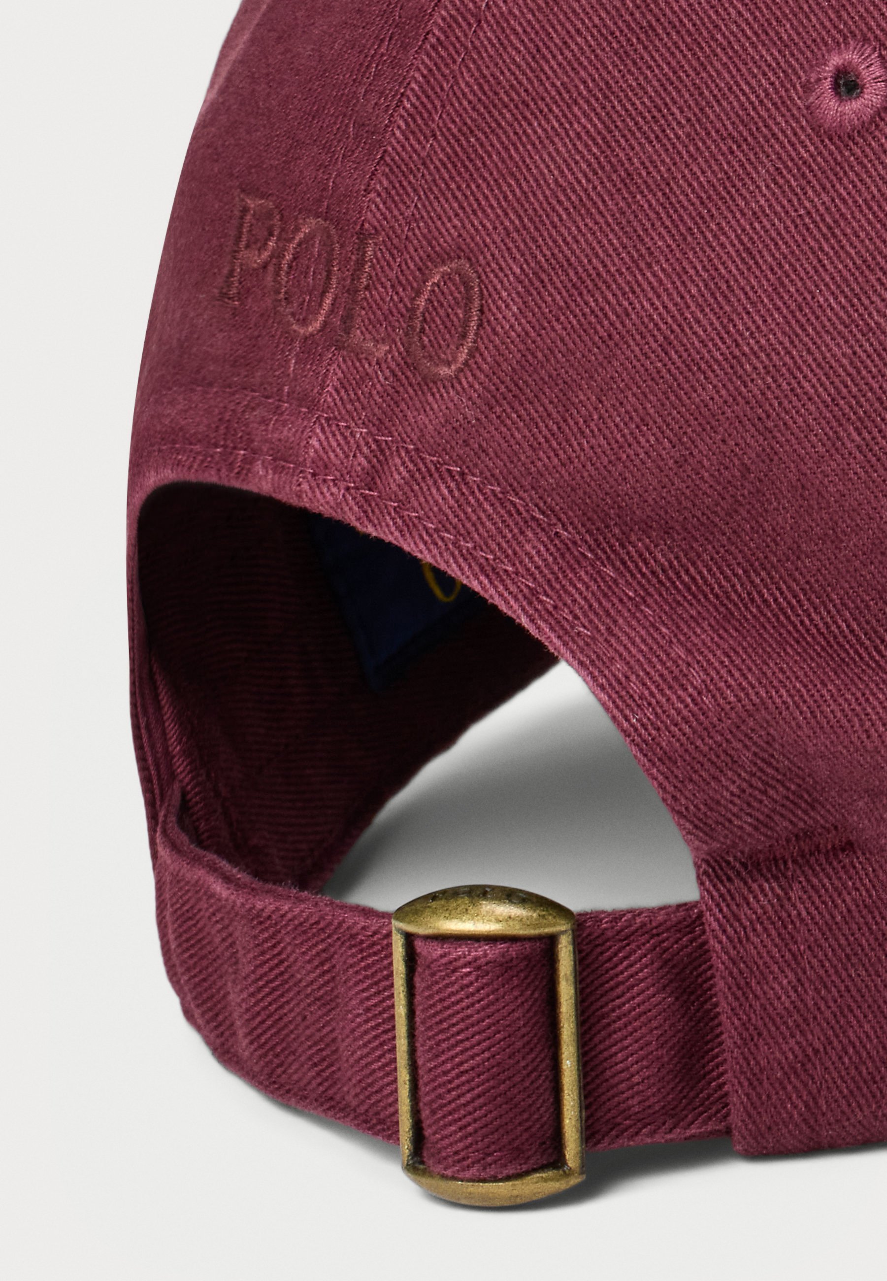 Casquette Polo Ralph Lauren unisexe en sergé teint en pièce - Rouge rubis intense