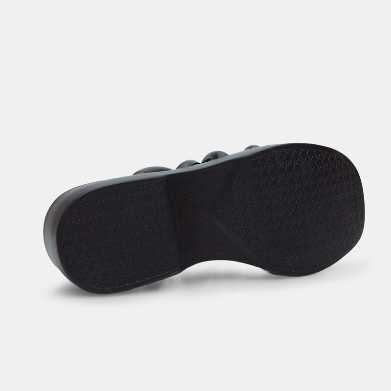 Piros címkés női papucs 5 cm-es platformmal
