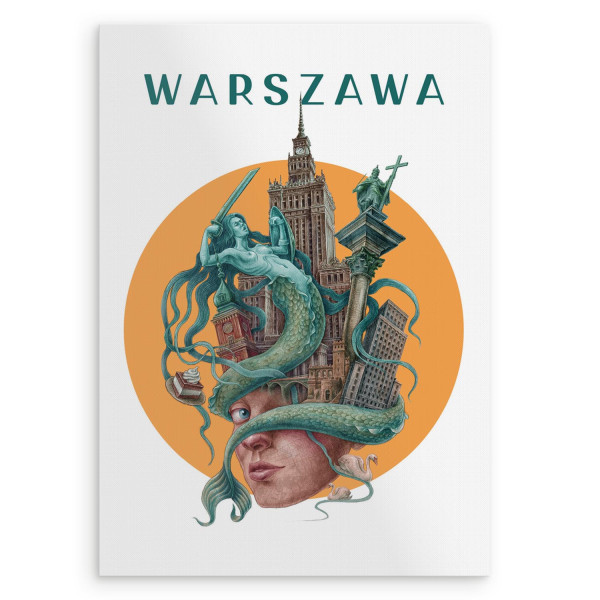 Plakat Warszawa, dekoracja miasta 20x30 cm