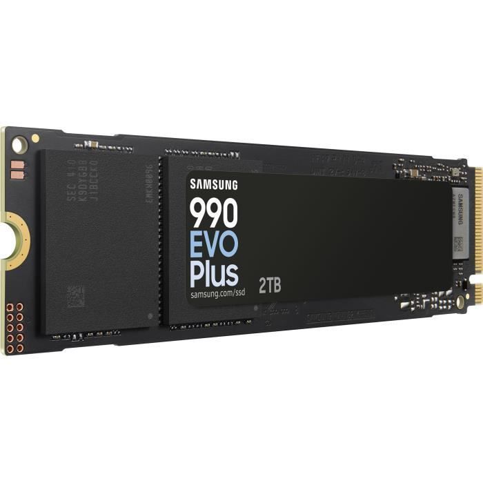 SSD interno - SAMSUNG - 990 EVO Plus 2TB - NVMe M.2 PCIe 4.0x4 - Velocidad de lectura de hasta 7250 MB/s
