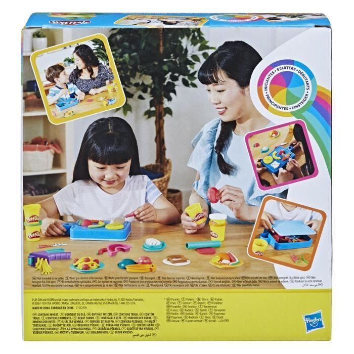 Kit de cocina Play-Doh Little Chef, plastilina, 14 accesorios de cocina, juguetes preescolares, cocinas Play-Doh