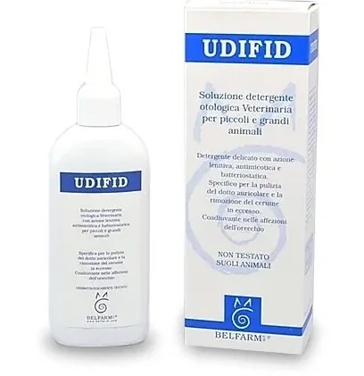 BELFARM Udifid oorreinigingsoplossing 80 ml milde reiniger