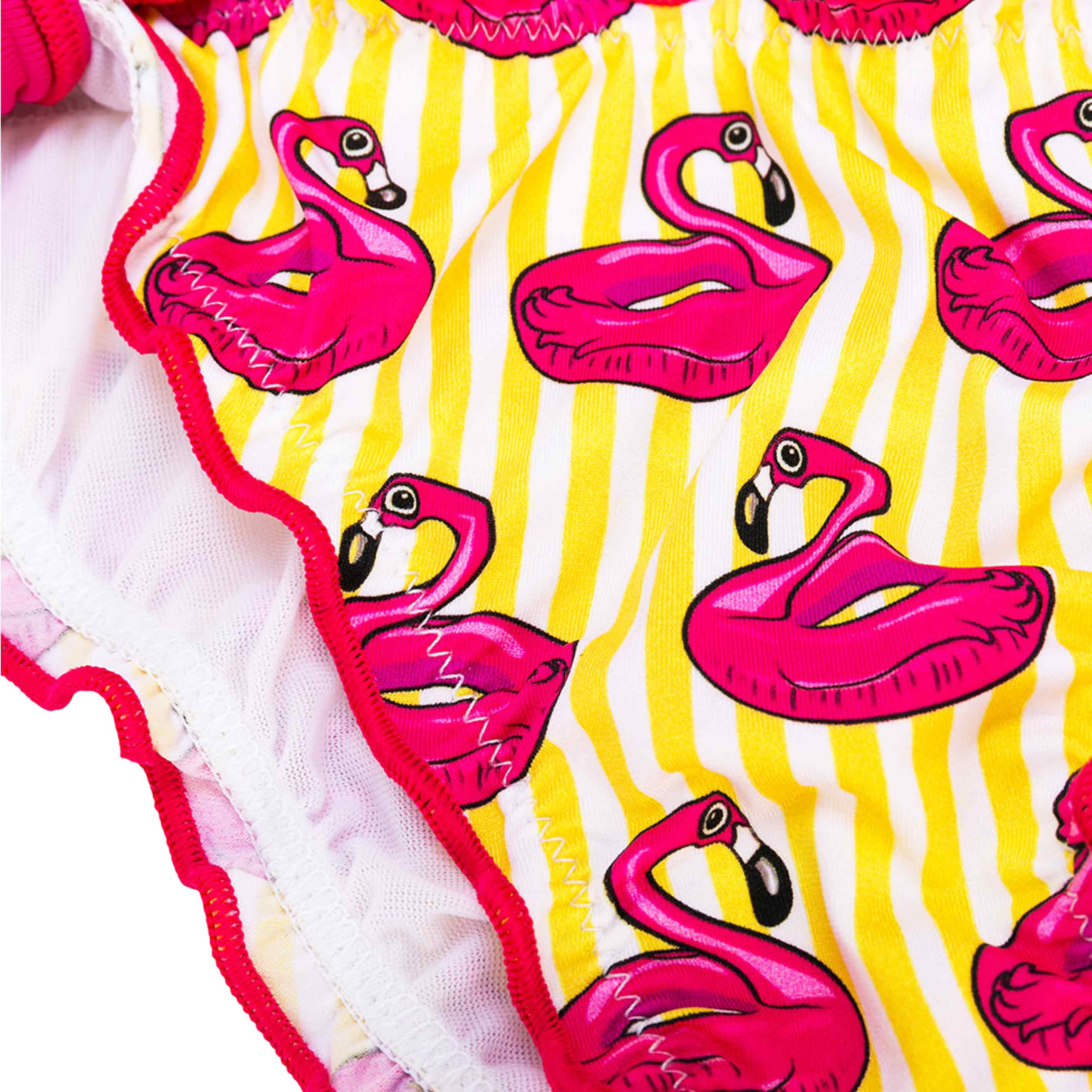 Triangelbikini voor meisjes met flamingoprint
