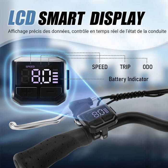 SPATIAL Vélo Électrique Pliable- Batterie Amovible 36V 10.4Ah- Moteur 500W 40Nm-Ville E-Bike-Shimano 7 Vitesses- Autonomie 70km