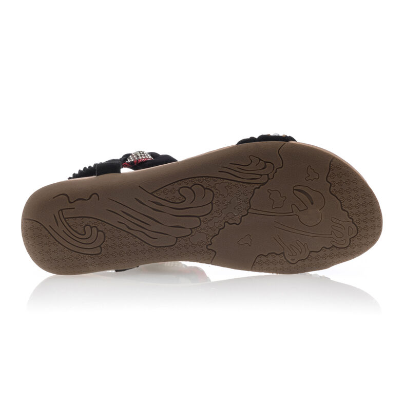 Schwarze Damensandalen / Zehenfreie Schuhe