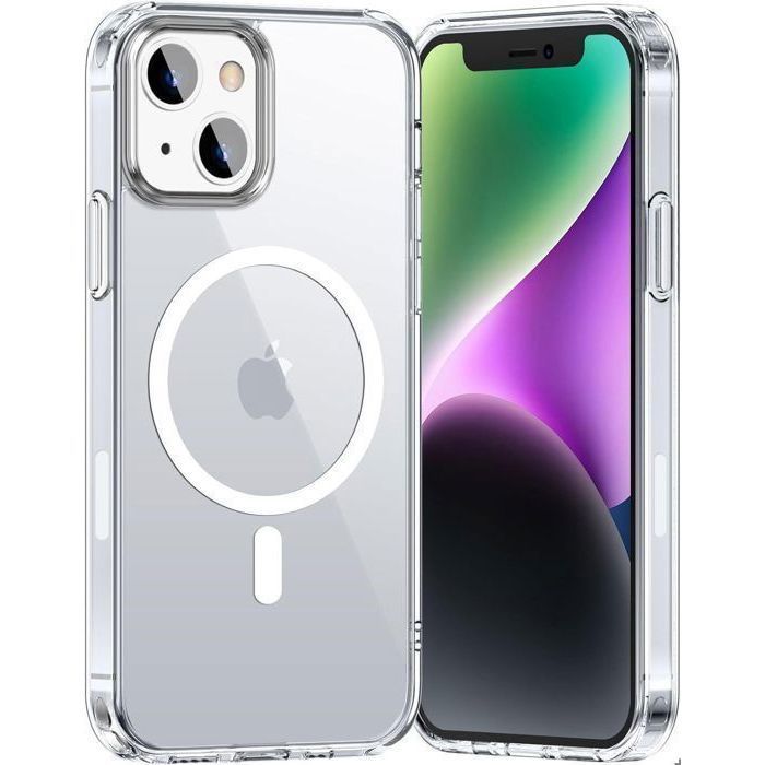Acrylic Case for iPhone 13 - Transparent - MagSafe Compatible - 2x Tempered Glass Screen Protectors + Camera Protector - MASSILIA TECH