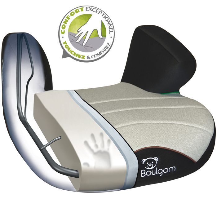 BOULGOM R129 i-size booster seat compatible with BOOSTCONFORT2 Silver