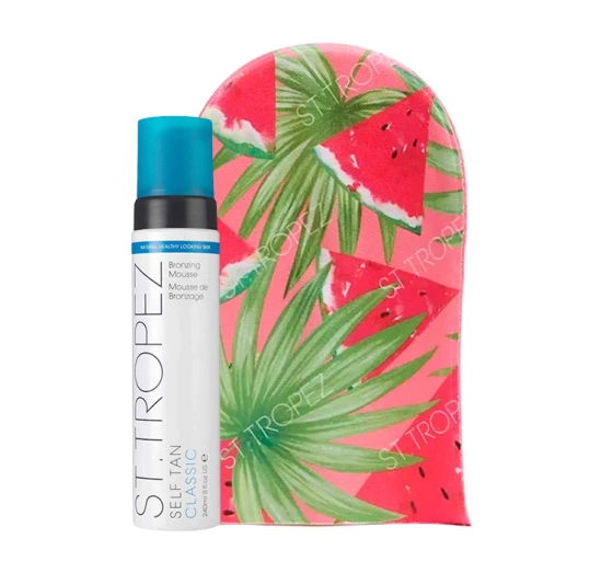 ST. TROPEZ SELF TAN PIANKA BRĄZUJĄCA CLASSIC 240ML   VELVET LUXE RĘKAWICA DO APLIKACJI SAMOOPALACZA