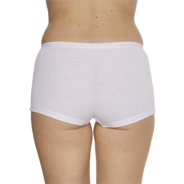Ženske kratke hlače Kruidvat od pamučne rastezljive tkanine, bijele, veličina M, 2 komada