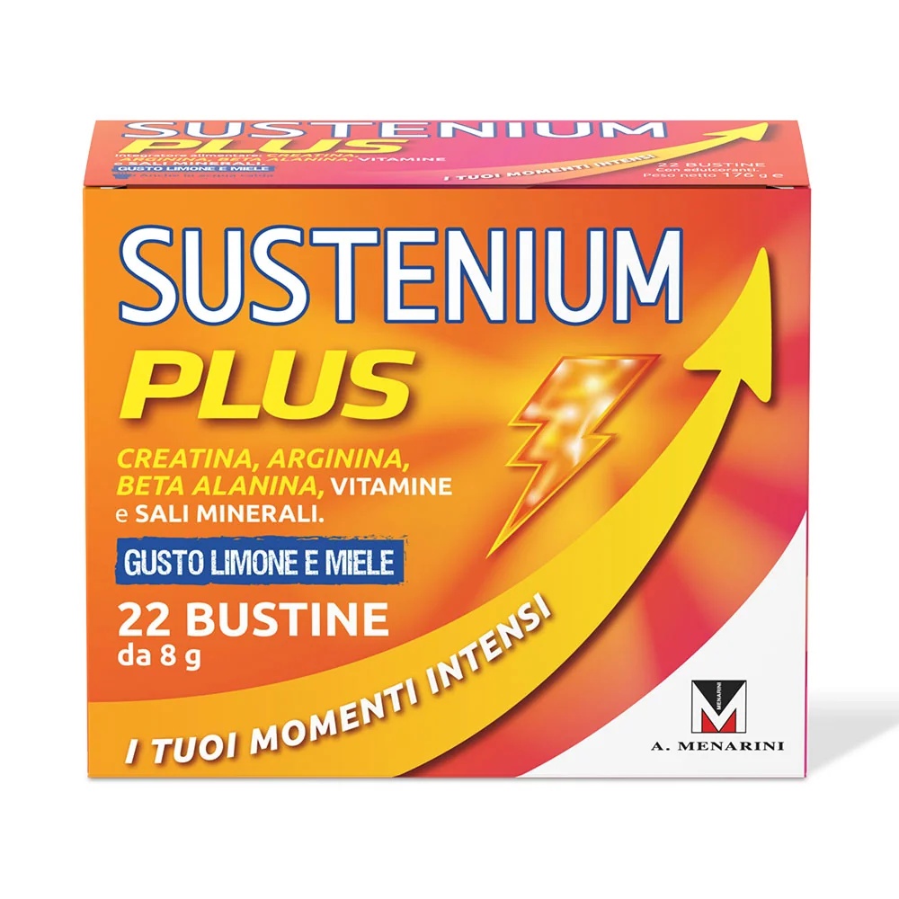 SUSTENIUM Sustenium Plus Citroen en Honing 22 zakjes Voedingssupplement voor fysieke en mentale energie