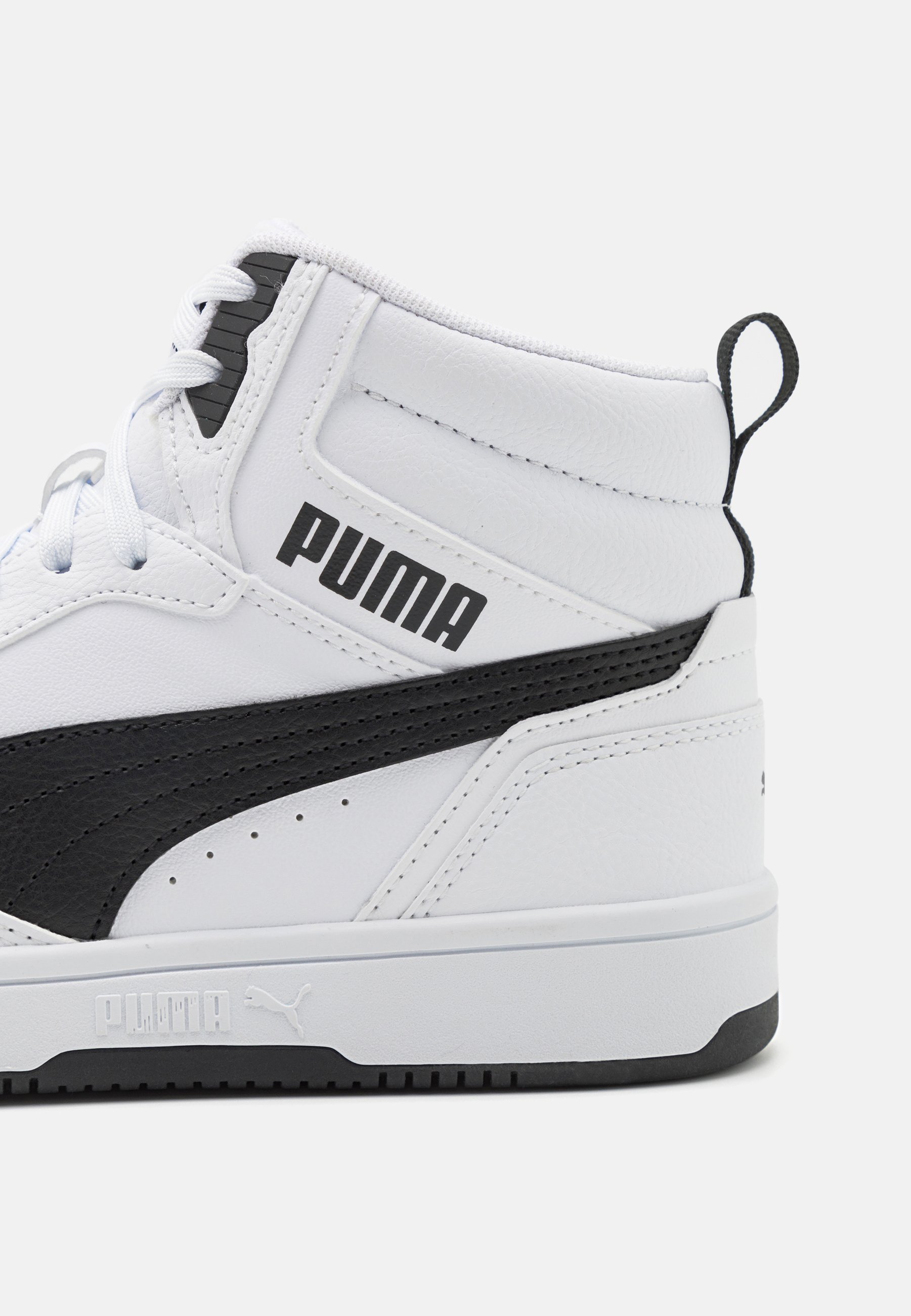 Puma REBOUND V6 MID JR - Scarpe da ginnastica alte - bianco/nero