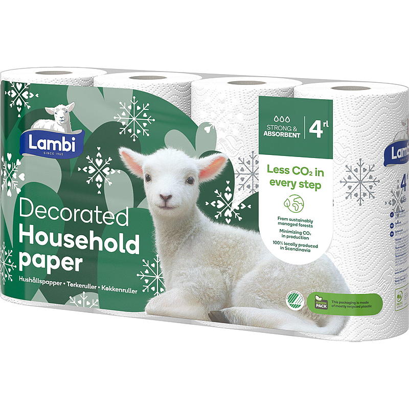 Rollo para secadora Lambi, paquete de 4 unidades de decoración Lambi