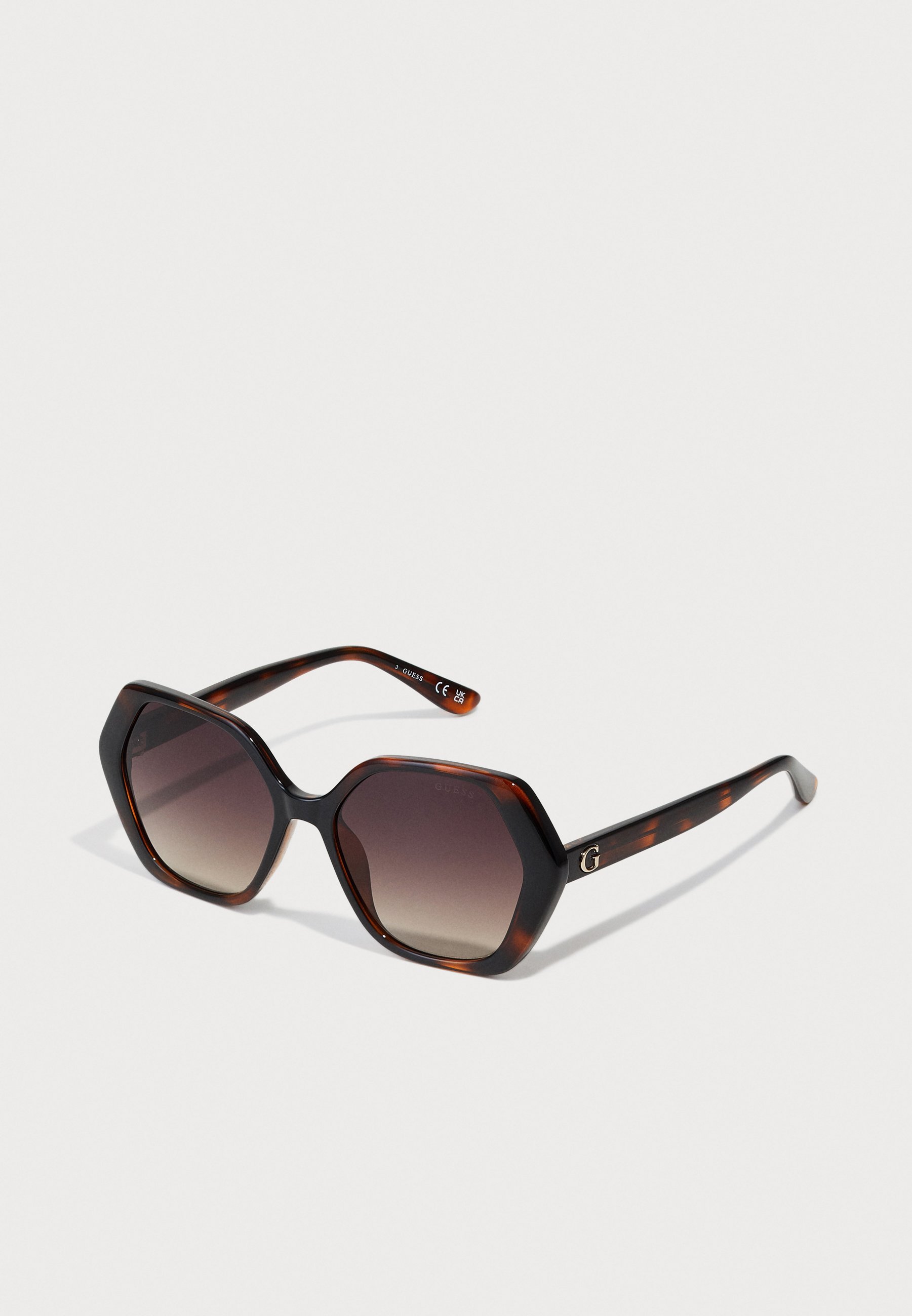 Guess UNISEX ZONNEBRIL - Zonnebril - donker havana