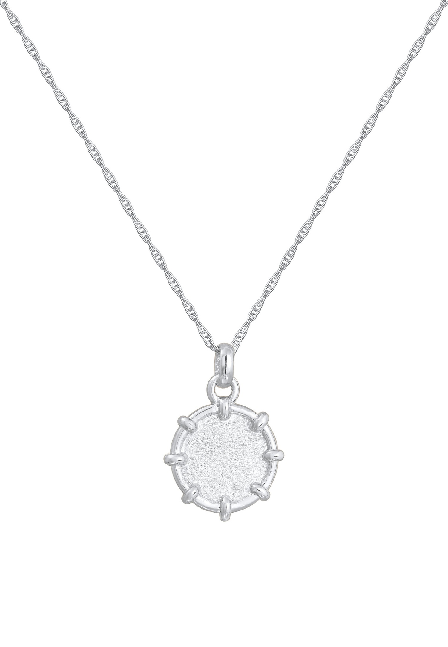 Elli Femme Pendentif Monnaie structuré en argent sterling 925