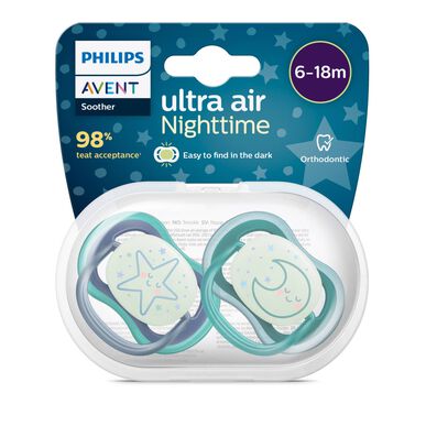 Philips Avent Chucha Ultra Air Night 6-18M sininen 2 a 2 a