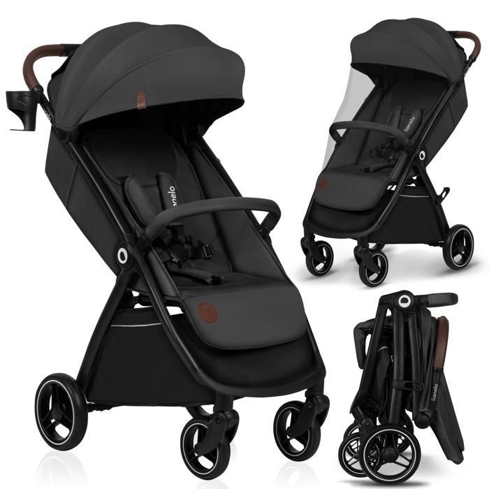 LIONELO Ingrid Compact Stroller - Suspension - Up to 22 kg - Lightweight & Foldable - Grey
