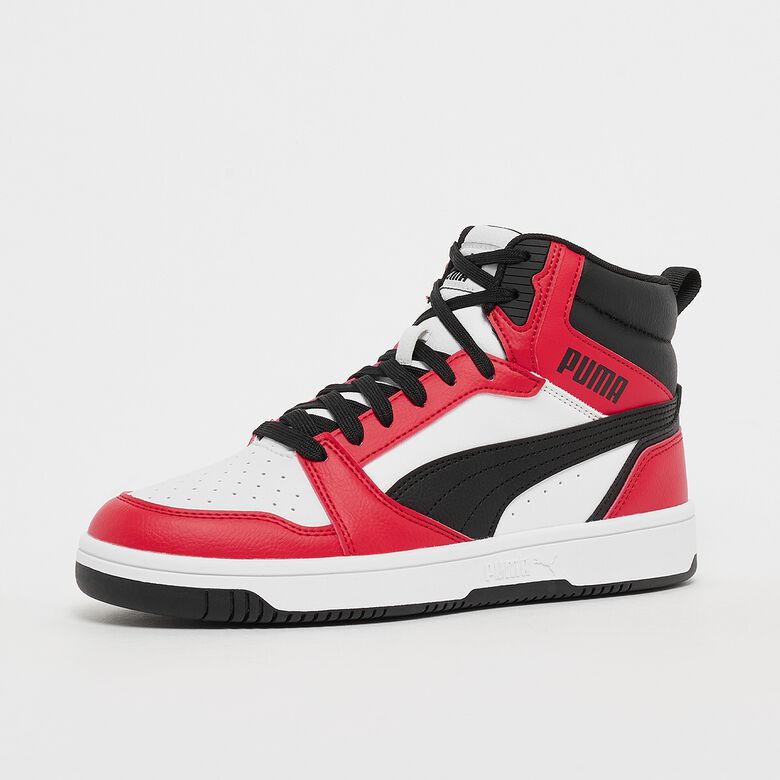 Rebound V6 Mid Jr Puma Weiß/Puma Schwarz/For All Time Rot (GS)