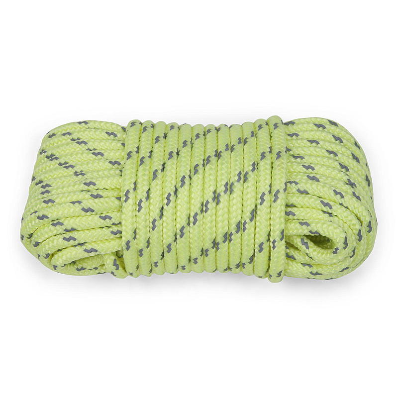 Werktouw 6 mm 15 m, pp geel, fluorescerend