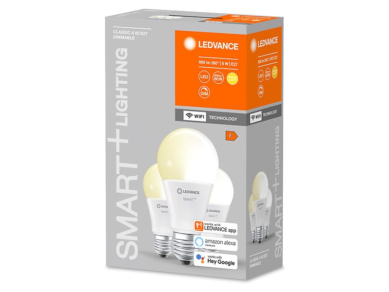 Żarówka LED SMART 3szt. E27 9Wz ciepłą barwą światła