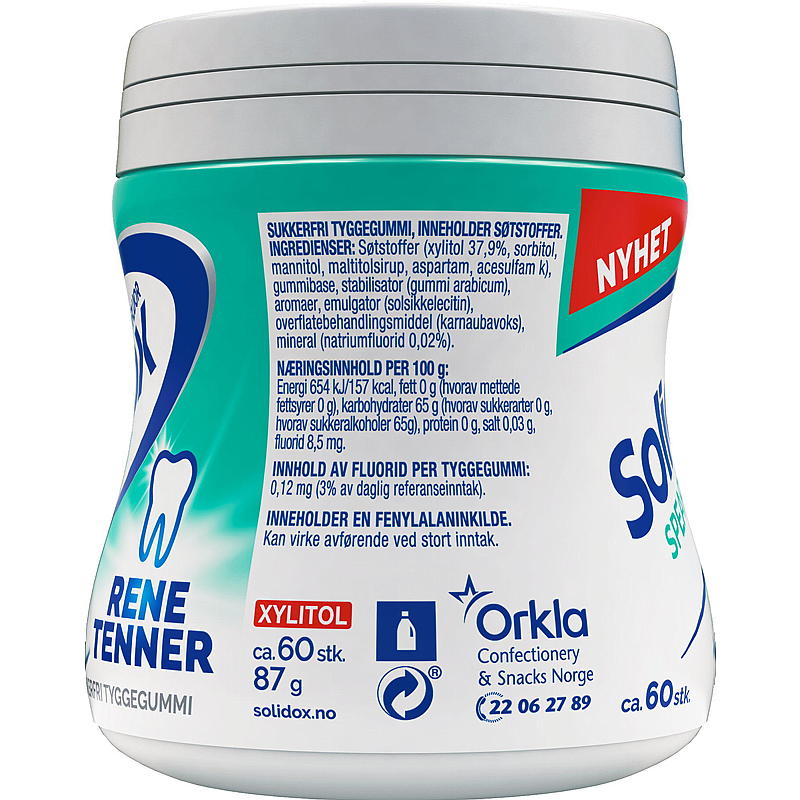 Gomma da masticare Solidox 90 g Menta piperita Solidox