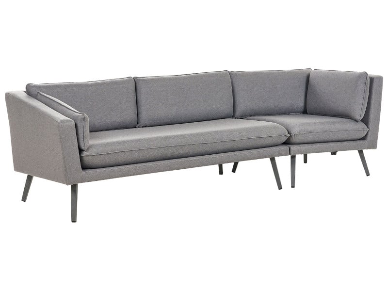 Sofa ogrodowa tapicerowana dla 3 osób szara