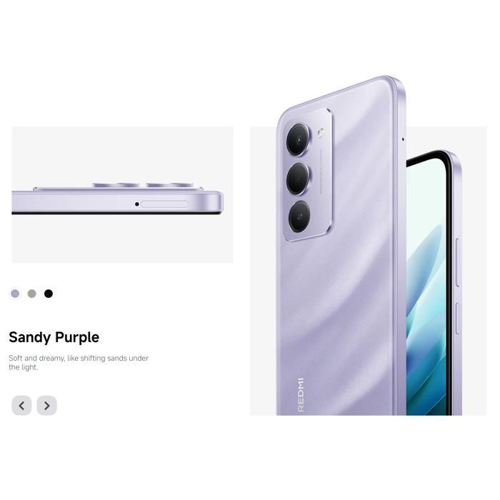 Smartphone Xiaomi Redmi 15 4G con 8 GB de RAM y 256 GB de ROM - Morado - Versión UE - Vendido por Excellent Mi - Cargador no incluido