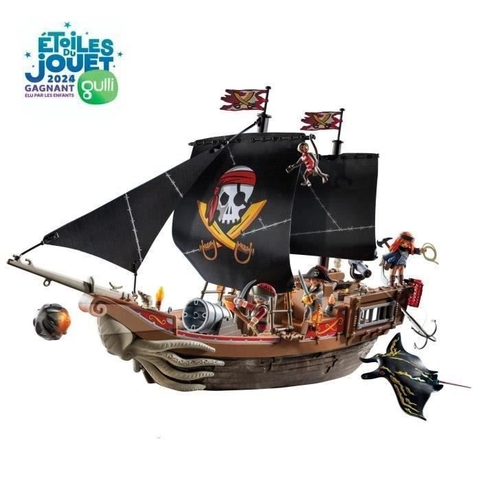 PLAYMOBIL 71530 Nave pirata, 137 pezzi, incluse 3 figure, Pirati, Gioco di ruolo creativo, Età 4+