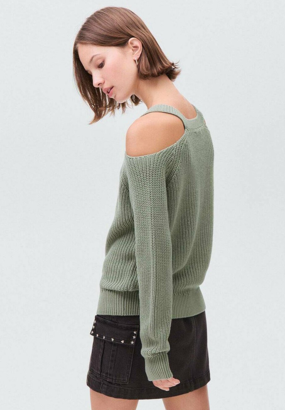 Pull Mango Kids pour ado à manches courtes - kaki