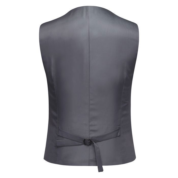 Traje de tres piezas para hombre ALLTHEMEN, un botón, blazer formal a la moda, pantalón casual, chaleco, gris oscuro.