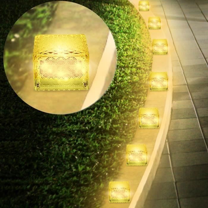 Luces solares para exteriores KENLUMO - Paquete de 4 - Blanco cálido