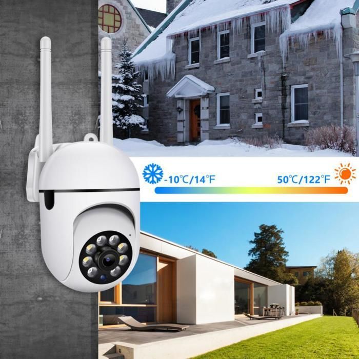 Telecamera di sorveglianza esterna - PTZ a 360° - WiFi 2.4 + 5G - Visione notturna HD - Zoom 4x, visione notturna per la casa