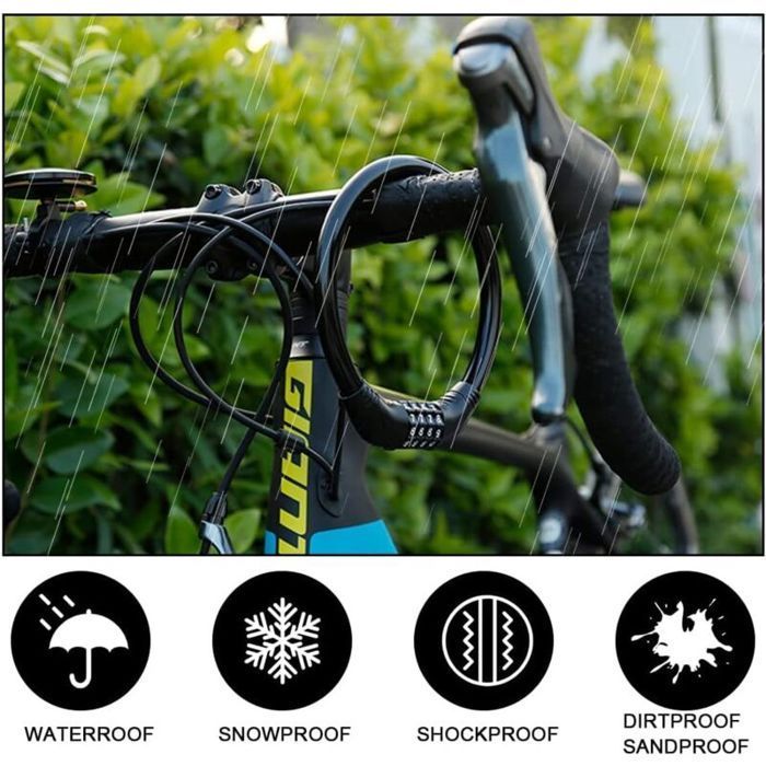Candado para bicicleta, candado para patinete eléctrico, candado para patinetes, candado para casco de motocicleta, candado para remolque, antirrobo
