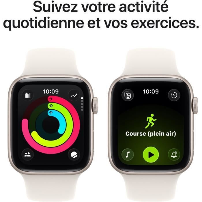 Apple Watch SE 3 GPS + Cellular - 44mm - Boîtier Starlight Aluminium  - Bracelet Starlight Sport Band - S/M