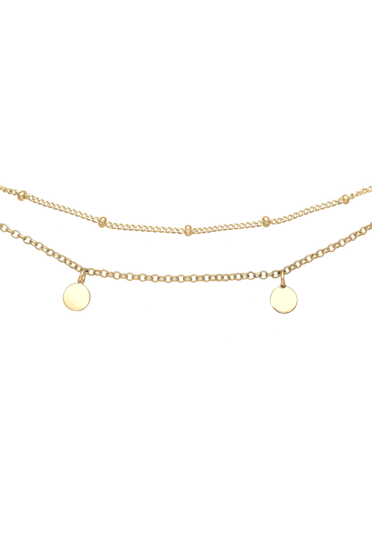 Elli Femme Choker Boule Couches Look Plaquette en Argent Sterling 925
